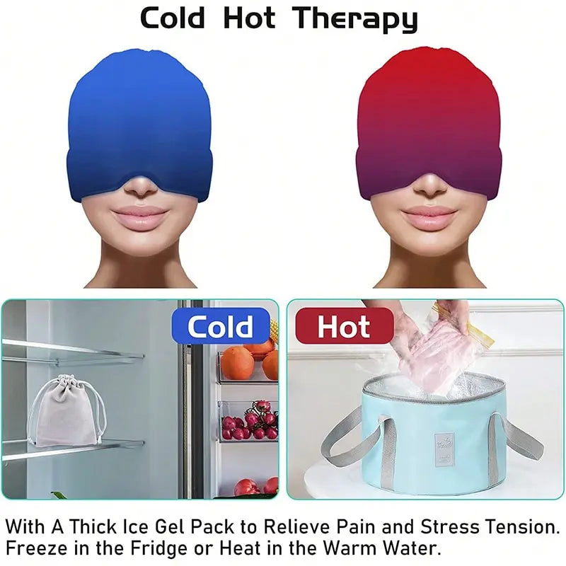 Headache Migraine Relief Gel Ice Cap